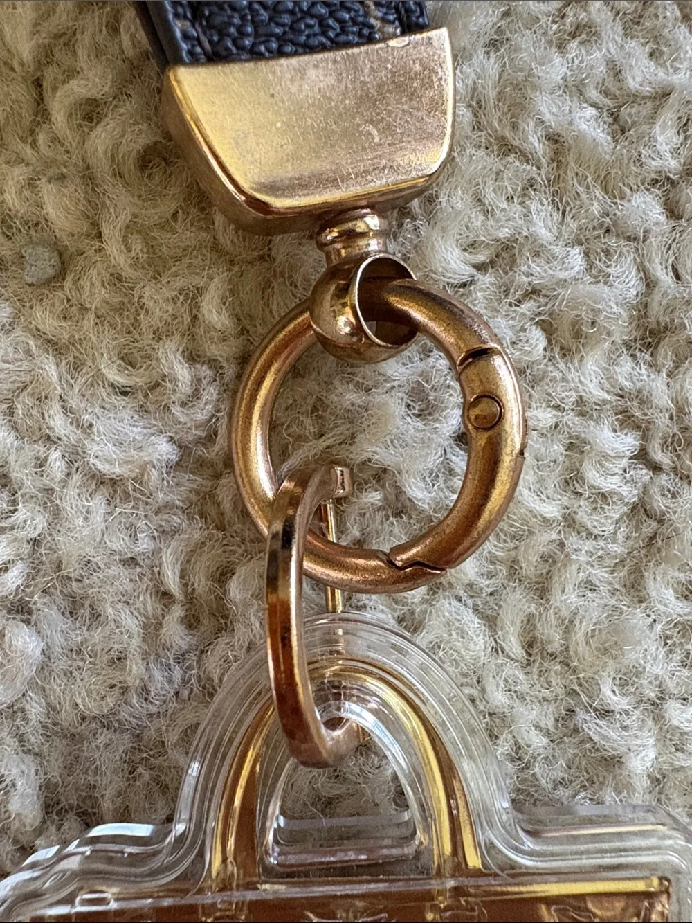 Gold Tote Key Holder /bagCharm